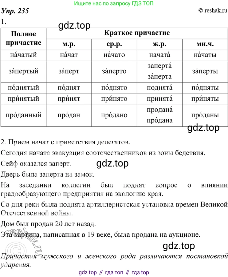 ГДЗ Русский язык, 7 класс Учебник, авторы: Разумовская Маргарита Михайловна, Львова Светлана Ивановна, Капинос Валентина Ивановна, Львов Валентин Витальевич, Сергеева Наталья Николаевна, Соловейчик Марина Сергеевна, издательство Просвещение, Москва, 2021, белого цвета, страница 86, номер 235, Решение 4