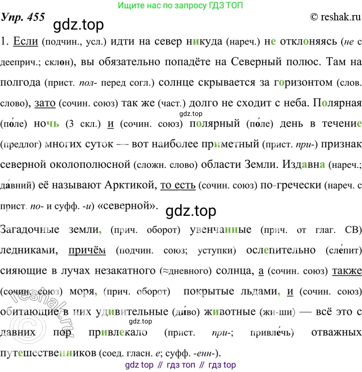 ГДЗ Русский язык, 7 класс Учебник, авторы: Разумовская Маргарита Михайловна, Львова Светлана Ивановна, Капинос Валентина Ивановна, Львов Валентин Витальевич, Сергеева Наталья Николаевна, Соловейчик Марина Сергеевна, издательство Просвещение, Москва, 2021, белого цвета, страница 173, номер 455, Решение 4