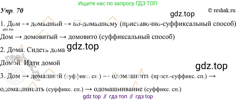 ГДЗ Русский язык, 7 класс Учебник, авторы: Разумовская Маргарита Михайловна, Львова Светлана Ивановна, Капинос Валентина Ивановна, Львов Валентин Витальевич, Сергеева Наталья Николаевна, Соловейчик Марина Сергеевна, издательство Просвещение, Москва, 2021, белого цвета, страница 27, номер 70, Решение 4