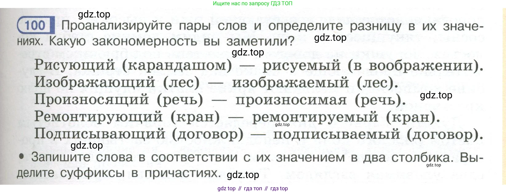 Русский язык, 7 класс Учебник, авторы: Рыбченкова Лидия Макаровна, Александрова Ольга Макаровна, Загоровская Ольга Владимировна, Нарушевич Андрей Георгиевич, Вакурова Ольга Фёдоровна, Григорьев Андрей Владимирович, Кузина Анна Николаевна, издательство Просвещение, Москва, 2019, коричневого цвета, Часть 1, страница 53, номер 100, Условие