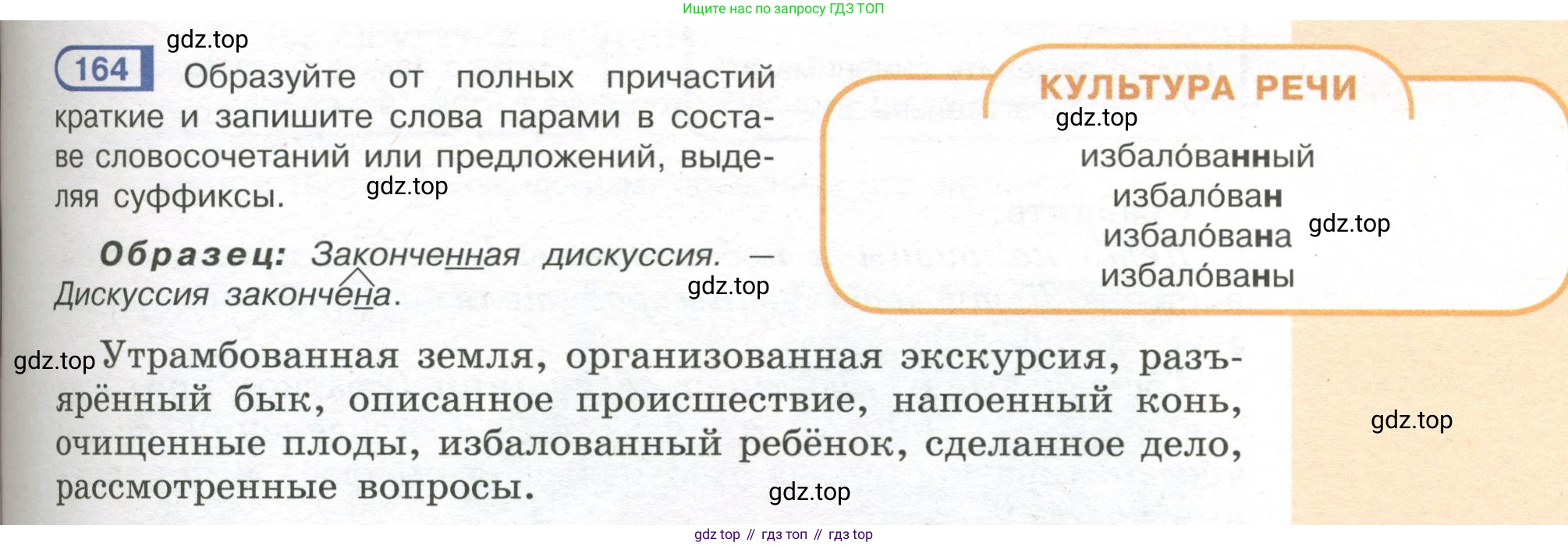 Русский язык, 7 класс Учебник, авторы: Рыбченкова Лидия Макаровна, Александрова Ольга Макаровна, Загоровская Ольга Владимировна, Нарушевич Андрей Георгиевич, Вакурова Ольга Фёдоровна, Григорьев Андрей Владимирович, Кузина Анна Николаевна, издательство Просвещение, Москва, 2019, коричневого цвета, Часть 1, страница 81, номер 164, Условие