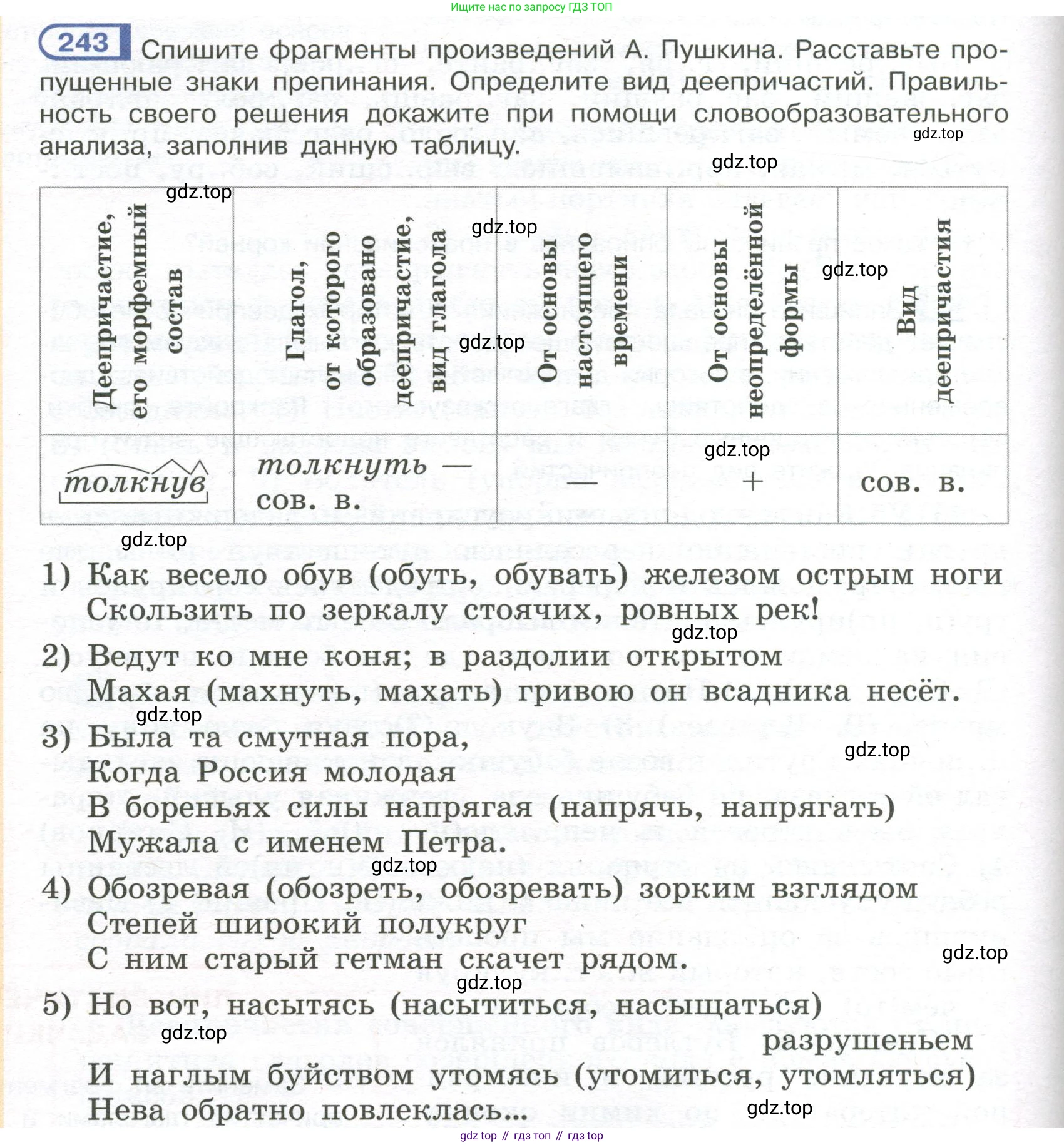 Русский язык, 7 класс Учебник, авторы: Рыбченкова Лидия Макаровна, Александрова Ольга Макаровна, Загоровская Ольга Владимировна, Нарушевич Андрей Георгиевич, Вакурова Ольга Фёдоровна, Григорьев Андрей Владимирович, Кузина Анна Николаевна, издательство Просвещение, Москва, 2019, коричневого цвета, Часть 1, страница 120, номер 243, Условие