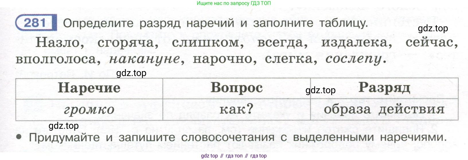 Русский язык, 7 класс Учебник, авторы: Рыбченкова Лидия Макаровна, Александрова Ольга Макаровна, Загоровская Ольга Владимировна, Нарушевич Андрей Георгиевич, Вакурова Ольга Фёдоровна, Григорьев Андрей Владимирович, Кузина Анна Николаевна, издательство Просвещение, Москва, 2019, коричневого цвета, Часть 2, страница 9, номер 281, Условие