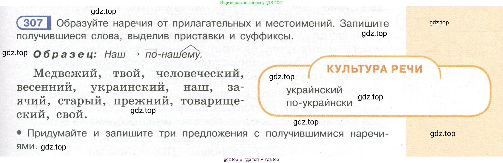Русский язык, 7 класс Учебник, авторы: Рыбченкова Лидия Макаровна, Александрова Ольга Макаровна, Загоровская Ольга Владимировна, Нарушевич Андрей Георгиевич, Вакурова Ольга Фёдоровна, Григорьев Андрей Владимирович, Кузина Анна Николаевна, издательство Просвещение, Москва, 2019, коричневого цвета, Часть 2, страница 21, номер 307, Условие