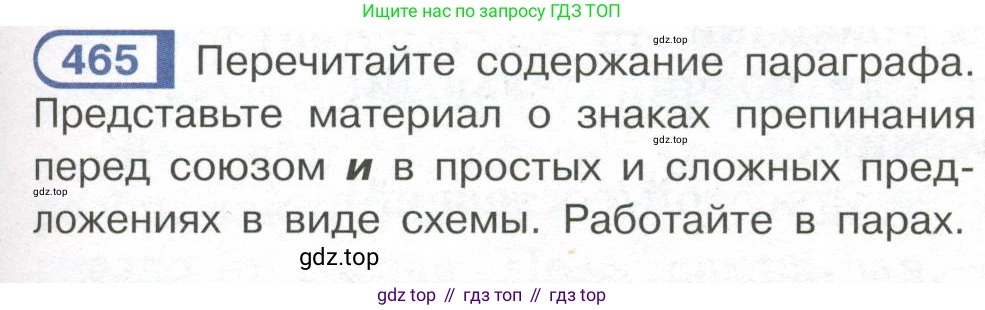 Русский язык, 7 класс Учебник, авторы: Рыбченкова Лидия Макаровна, Александрова Ольга Макаровна, Загоровская Ольга Владимировна, Нарушевич Андрей Георгиевич, Вакурова Ольга Фёдоровна, Григорьев Андрей Владимирович, Кузина Анна Николаевна, издательство Просвещение, Москва, 2019, коричневого цвета, Часть 2, страница 91, номер 465, Условие