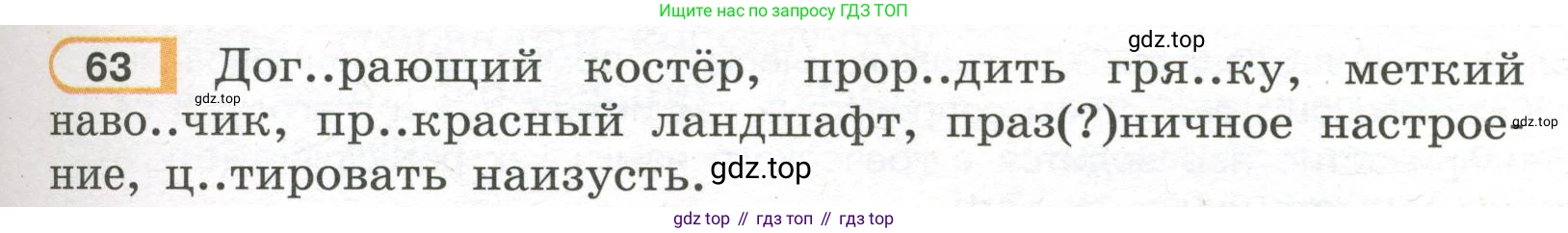 Русский язык, 7 класс Учебник, авторы: Рыбченкова Лидия Макаровна, Александрова Ольга Макаровна, Загоровская Ольга Владимировна, Нарушевич Андрей Георгиевич, Вакурова Ольга Фёдоровна, Григорьев Андрей Владимирович, Кузина Анна Николаевна, издательство Просвещение, Москва, 2019, коричневого цвета, Часть 1, страница 37, номер 63, Условие