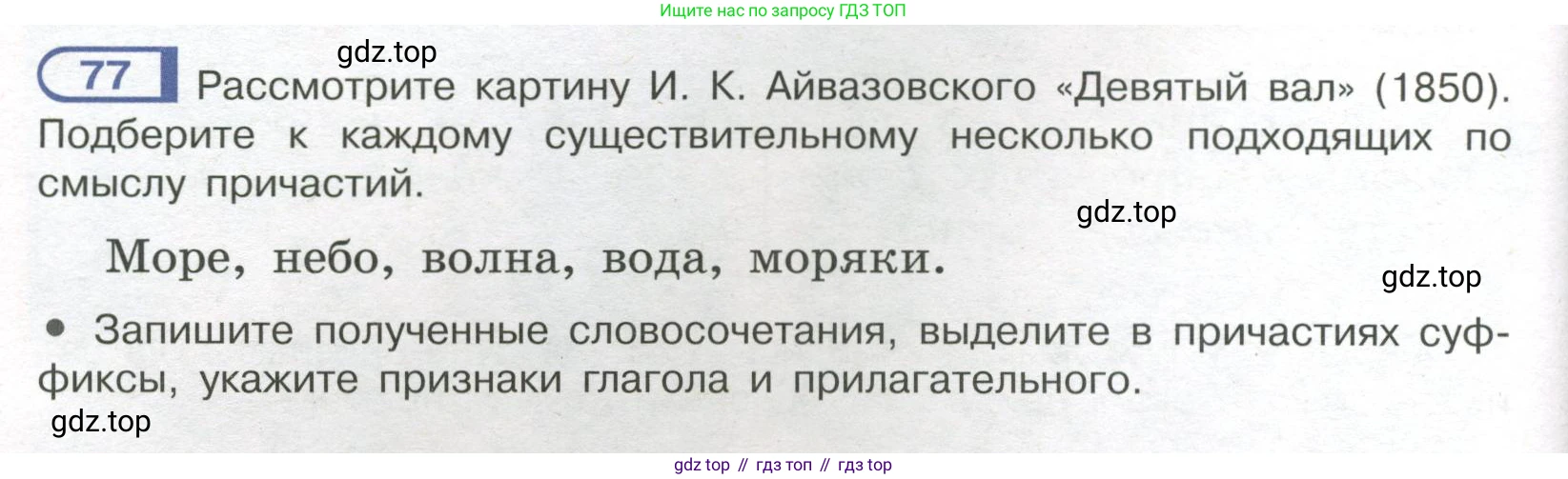 Русский язык, 7 класс Учебник, авторы: Рыбченкова Лидия Макаровна, Александрова Ольга Макаровна, Загоровская Ольга Владимировна, Нарушевич Андрей Георгиевич, Вакурова Ольга Фёдоровна, Григорьев Андрей Владимирович, Кузина Анна Николаевна, издательство Просвещение, Москва, 2019, коричневого цвета, Часть 1, страница 44, номер 77, Условие