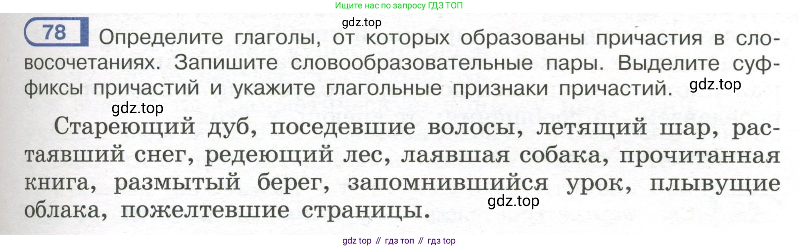 Русский язык, 7 класс Учебник, авторы: Рыбченкова Лидия Макаровна, Александрова Ольга Макаровна, Загоровская Ольга Владимировна, Нарушевич Андрей Георгиевич, Вакурова Ольга Фёдоровна, Григорьев Андрей Владимирович, Кузина Анна Николаевна, издательство Просвещение, Москва, 2019, коричневого цвета, Часть 1, страница 45, номер 78, Условие