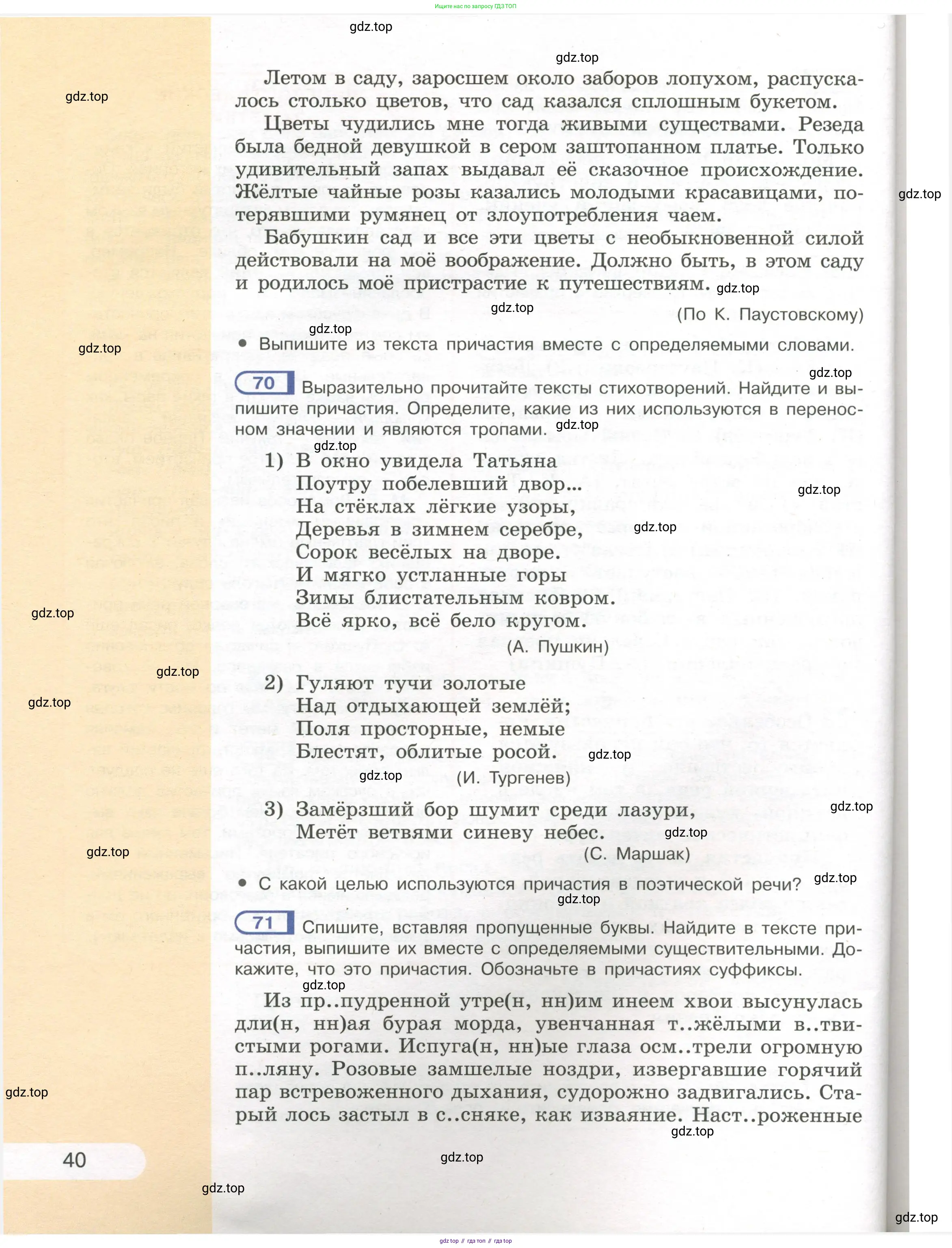 Русский язык, 7 класс Учебник, авторы: Рыбченкова Лидия Макаровна, Александрова Ольга Макаровна, Загоровская Ольга Владимировна, Нарушевич Андрей Георгиевич, Вакурова Ольга Фёдоровна, Григорьев Андрей Владимирович, Кузина Анна Николаевна, издательство Просвещение, Москва, 2019, коричневого цвета, Часть 1, страница 40