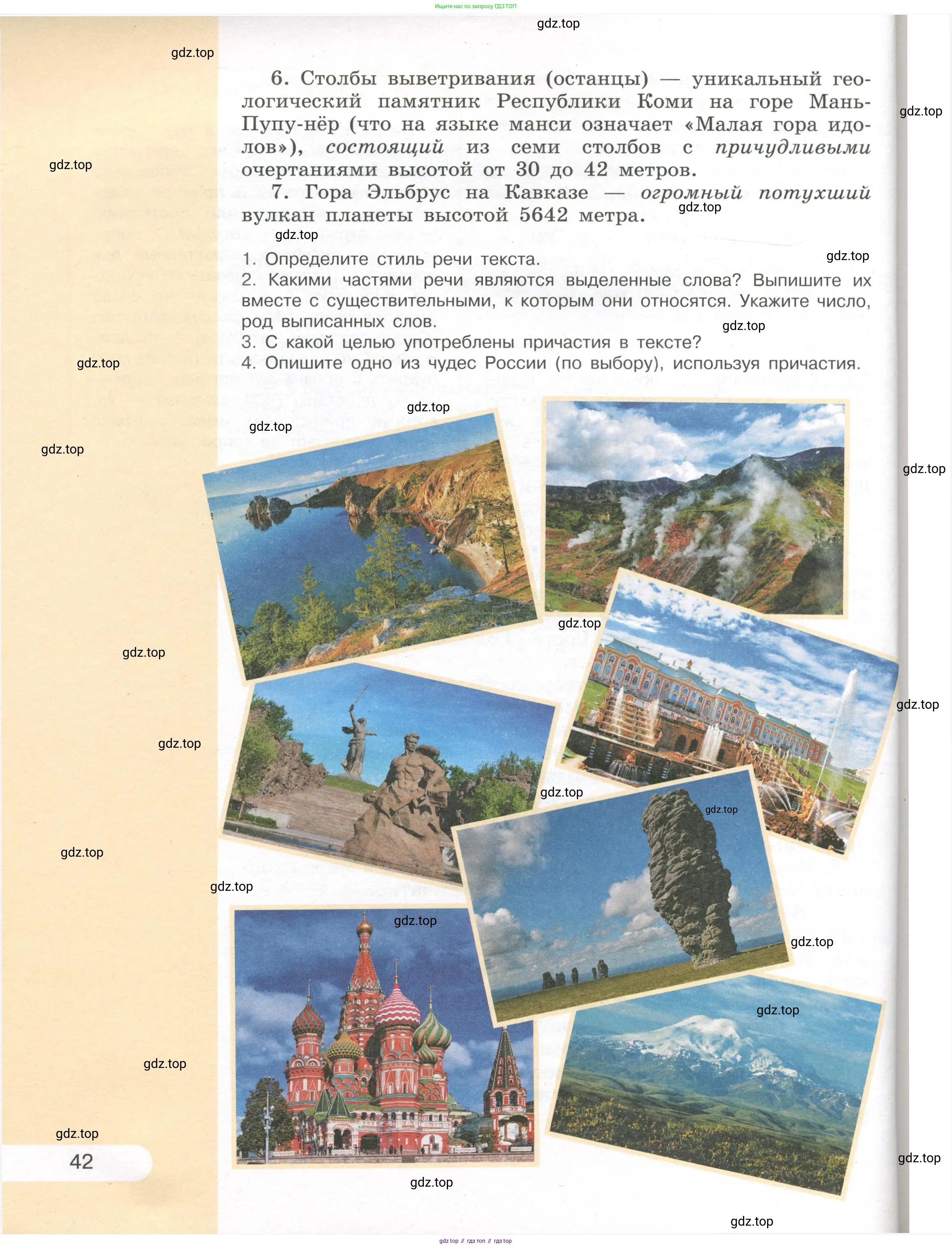 Русский язык, 7 класс Учебник, авторы: Рыбченкова Лидия Макаровна, Александрова Ольга Макаровна, Загоровская Ольга Владимировна, Нарушевич Андрей Георгиевич, Вакурова Ольга Фёдоровна, Григорьев Андрей Владимирович, Кузина Анна Николаевна, издательство Просвещение, Москва, 2019, коричневого цвета, Часть 2, страница 42