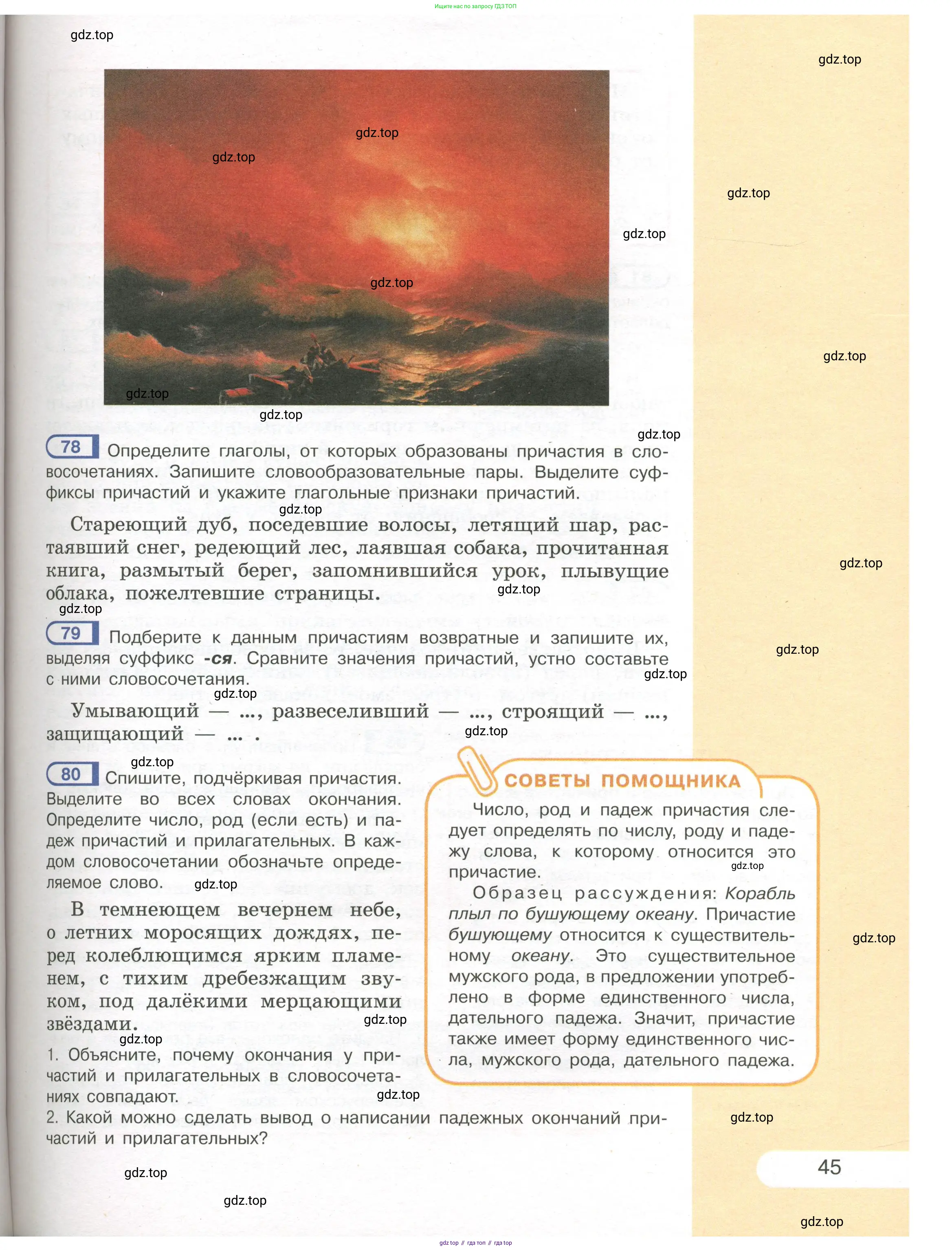 Русский язык, 7 класс Учебник, авторы: Рыбченкова Лидия Макаровна, Александрова Ольга Макаровна, Загоровская Ольга Владимировна, Нарушевич Андрей Георгиевич, Вакурова Ольга Фёдоровна, Григорьев Андрей Владимирович, Кузина Анна Николаевна, издательство Просвещение, Москва, 2019, коричневого цвета, Часть 1, страница 45