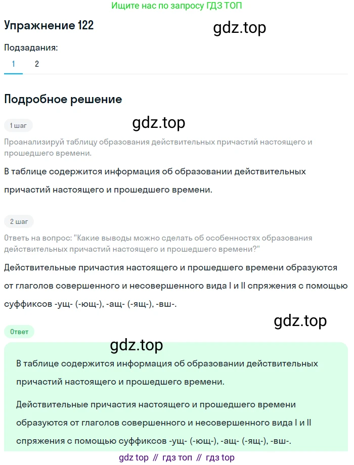 Русский язык, 7 класс Учебник, авторы: Рыбченкова Лидия Макаровна, Александрова Ольга Макаровна, Загоровская Ольга Владимировна, Нарушевич Андрей Георгиевич, Вакурова Ольга Фёдоровна, Григорьев Андрей Владимирович, Кузина Анна Николаевна, издательство Просвещение, Москва, 2019, коричневого цвета, Часть 1, страница 63, номер 122, Решение 1