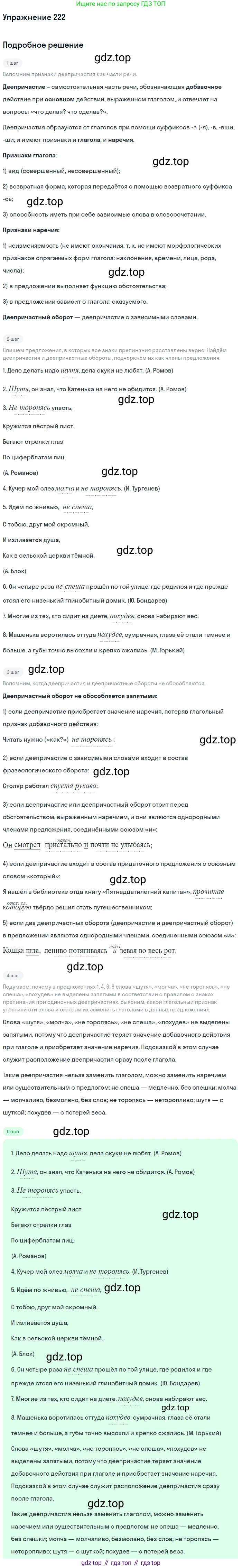 Русский язык, 7 класс Учебник, авторы: Рыбченкова Лидия Макаровна, Александрова Ольга Макаровна, Загоровская Ольга Владимировна, Нарушевич Андрей Георгиевич, Вакурова Ольга Фёдоровна, Григорьев Андрей Владимирович, Кузина Анна Николаевна, издательство Просвещение, Москва, 2019, коричневого цвета, Часть 1, страница 107, номер 222, Решение 1