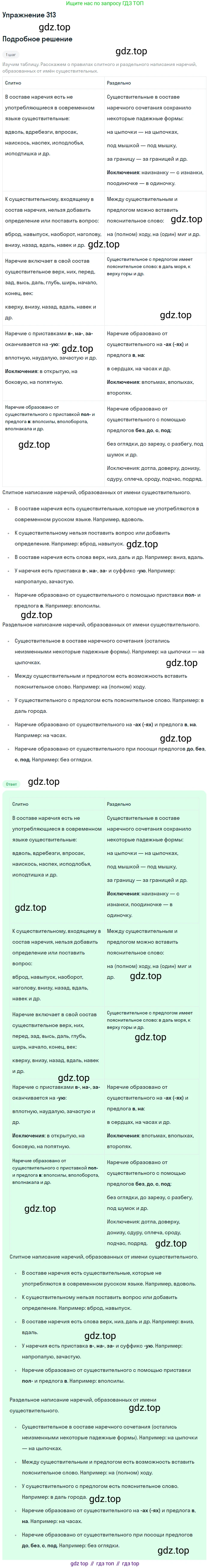 Русский язык, 7 класс Учебник, авторы: Рыбченкова Лидия Макаровна, Александрова Ольга Макаровна, Загоровская Ольга Владимировна, Нарушевич Андрей Георгиевич, Вакурова Ольга Фёдоровна, Григорьев Андрей Владимирович, Кузина Анна Николаевна, издательство Просвещение, Москва, 2019, коричневого цвета, Часть 2, страница 25, номер 313, Решение 1