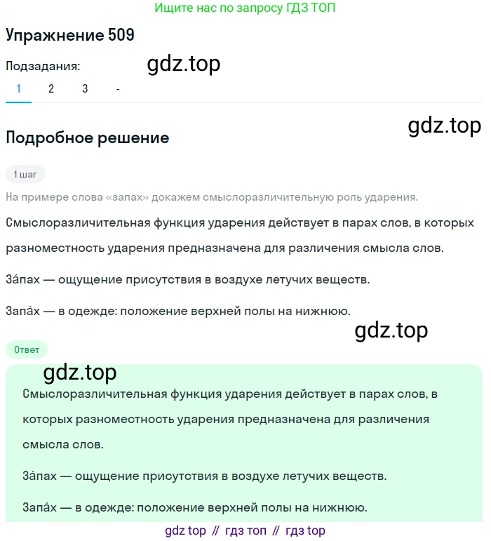 Русский язык, 7 класс Учебник, авторы: Рыбченкова Лидия Макаровна, Александрова Ольга Макаровна, Загоровская Ольга Владимировна, Нарушевич Андрей Георгиевич, Вакурова Ольга Фёдоровна, Григорьев Андрей Владимирович, Кузина Анна Николаевна, издательство Просвещение, Москва, 2019, коричневого цвета, Часть 2, страница 113, номер 509, Решение 1 (продолжение 2)