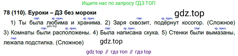 Русский язык, 7 класс Учебник, авторы: Рыбченкова Лидия Макаровна, Александрова Ольга Макаровна, Загоровская Ольга Владимировна, Нарушевич Андрей Георгиевич, Вакурова Ольга Фёдоровна, Григорьев Андрей Владимирович, Кузина Анна Николаевна, издательство Просвещение, Москва, 2019, коричневого цвета, Часть 1, страница 58, номер 110, Решение 2