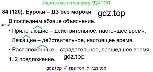 Русский язык, 7 класс Учебник, авторы: Рыбченкова Лидия Макаровна, Александрова Ольга Макаровна, Загоровская Ольга Владимировна, Нарушевич Андрей Георгиевич, Вакурова Ольга Фёдоровна, Григорьев Андрей Владимирович, Кузина Анна Николаевна, издательство Просвещение, Москва, 2019, коричневого цвета, Часть 1, страница 62, номер 120, Решение 2