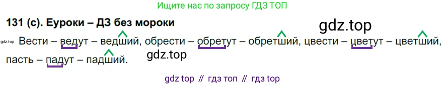 Русский язык, 7 класс Учебник, авторы: Рыбченкова Лидия Макаровна, Александрова Ольга Макаровна, Загоровская Ольга Владимировна, Нарушевич Андрей Георгиевич, Вакурова Ольга Фёдоровна, Григорьев Андрей Владимирович, Кузина Анна Николаевна, издательство Просвещение, Москва, 2019, коричневого цвета, Часть 1, страница 66, номер 131, Решение 2