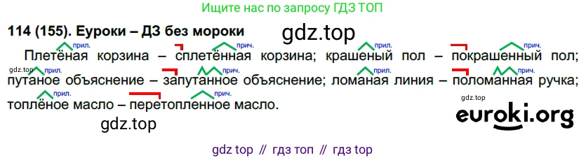 Русский язык, 7 класс Учебник, авторы: Рыбченкова Лидия Макаровна, Александрова Ольга Макаровна, Загоровская Ольга Владимировна, Нарушевич Андрей Георгиевич, Вакурова Ольга Фёдоровна, Григорьев Андрей Владимирович, Кузина Анна Николаевна, издательство Просвещение, Москва, 2019, коричневого цвета, Часть 1, страница 77, номер 155, Решение 2