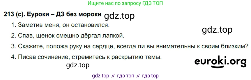 Русский язык, 7 класс Учебник, авторы: Рыбченкова Лидия Макаровна, Александрова Ольга Макаровна, Загоровская Ольга Владимировна, Нарушевич Андрей Георгиевич, Вакурова Ольга Фёдоровна, Григорьев Андрей Владимирович, Кузина Анна Николаевна, издательство Просвещение, Москва, 2019, коричневого цвета, Часть 1, страница 102, номер 213, Решение 2