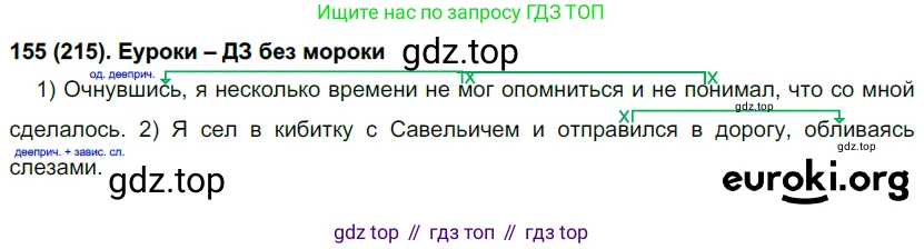 Русский язык, 7 класс Учебник, авторы: Рыбченкова Лидия Макаровна, Александрова Ольга Макаровна, Загоровская Ольга Владимировна, Нарушевич Андрей Георгиевич, Вакурова Ольга Фёдоровна, Григорьев Андрей Владимирович, Кузина Анна Николаевна, издательство Просвещение, Москва, 2019, коричневого цвета, Часть 1, страница 103, номер 215, Решение 2