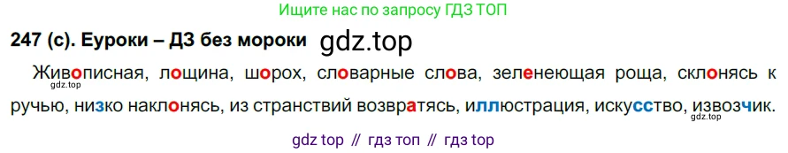 Русский язык, 7 класс Учебник, авторы: Рыбченкова Лидия Макаровна, Александрова Ольга Макаровна, Загоровская Ольга Владимировна, Нарушевич Андрей Георгиевич, Вакурова Ольга Фёдоровна, Григорьев Андрей Владимирович, Кузина Анна Николаевна, издательство Просвещение, Москва, 2019, коричневого цвета, Часть 1, страница 124, номер 247, Решение 2