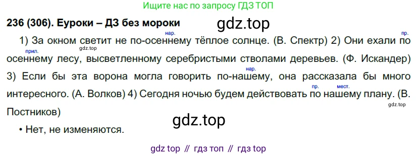 Русский язык, 7 класс Учебник, авторы: Рыбченкова Лидия Макаровна, Александрова Ольга Макаровна, Загоровская Ольга Владимировна, Нарушевич Андрей Георгиевич, Вакурова Ольга Фёдоровна, Григорьев Андрей Владимирович, Кузина Анна Николаевна, издательство Просвещение, Москва, 2019, коричневого цвета, Часть 2, страница 21, номер 306, Решение 2