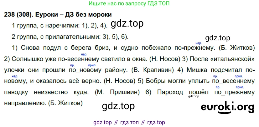 Русский язык, 7 класс Учебник, авторы: Рыбченкова Лидия Макаровна, Александрова Ольга Макаровна, Загоровская Ольга Владимировна, Нарушевич Андрей Георгиевич, Вакурова Ольга Фёдоровна, Григорьев Андрей Владимирович, Кузина Анна Николаевна, издательство Просвещение, Москва, 2019, коричневого цвета, Часть 2, страница 22, номер 308, Решение 2