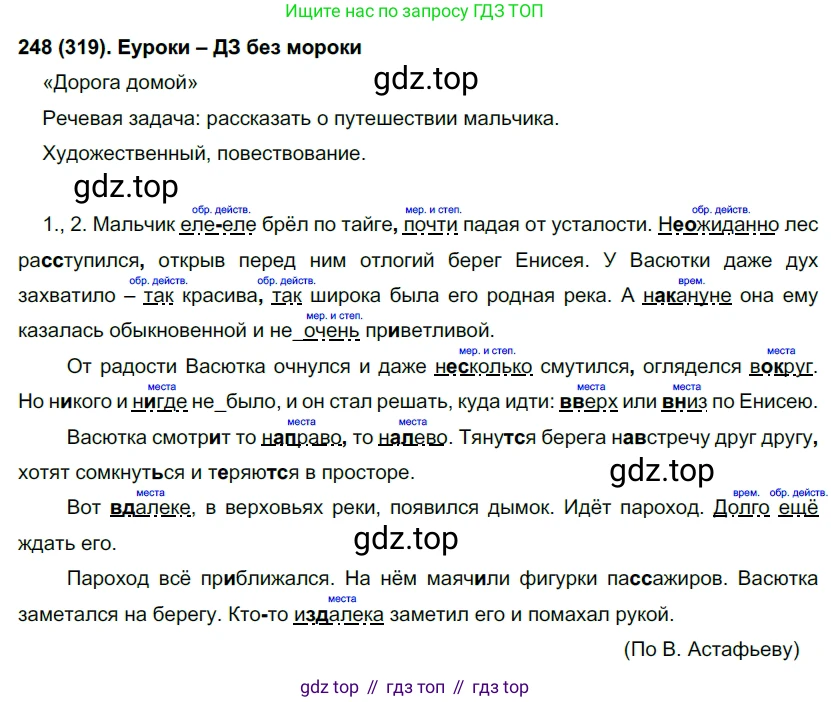 Русский язык, 7 класс Учебник, авторы: Рыбченкова Лидия Макаровна, Александрова Ольга Макаровна, Загоровская Ольга Владимировна, Нарушевич Андрей Георгиевич, Вакурова Ольга Фёдоровна, Григорьев Андрей Владимирович, Кузина Анна Николаевна, издательство Просвещение, Москва, 2019, коричневого цвета, Часть 2, страница 28, номер 319, Решение 2