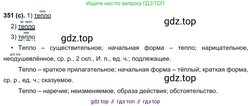 Русский язык, 7 класс Учебник, авторы: Рыбченкова Лидия Макаровна, Александрова Ольга Макаровна, Загоровская Ольга Владимировна, Нарушевич Андрей Георгиевич, Вакурова Ольга Фёдоровна, Григорьев Андрей Владимирович, Кузина Анна Николаевна, издательство Просвещение, Москва, 2019, коричневого цвета, Часть 2, страница 42, номер 351, Решение 2