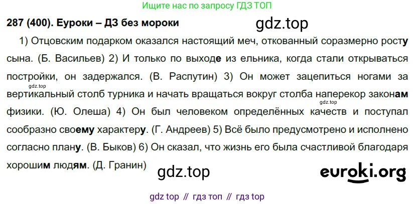 Русский язык, 7 класс Учебник, авторы: Рыбченкова Лидия Макаровна, Александрова Ольга Макаровна, Загоровская Ольга Владимировна, Нарушевич Андрей Георгиевич, Вакурова Ольга Фёдоровна, Григорьев Андрей Владимирович, Кузина Анна Николаевна, издательство Просвещение, Москва, 2019, коричневого цвета, Часть 2, страница 60, номер 400, Решение 2