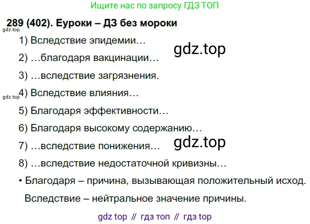 Русский язык, 7 класс Учебник, авторы: Рыбченкова Лидия Макаровна, Александрова Ольга Макаровна, Загоровская Ольга Владимировна, Нарушевич Андрей Георгиевич, Вакурова Ольга Фёдоровна, Григорьев Андрей Владимирович, Кузина Анна Николаевна, издательство Просвещение, Москва, 2019, коричневого цвета, Часть 2, страница 61, номер 402, Решение 2