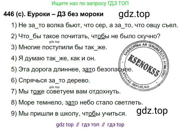 Русский язык, 7 класс Учебник, авторы: Рыбченкова Лидия Макаровна, Александрова Ольга Макаровна, Загоровская Ольга Владимировна, Нарушевич Андрей Георгиевич, Вакурова Ольга Фёдоровна, Григорьев Андрей Владимирович, Кузина Анна Николаевна, издательство Просвещение, Москва, 2019, коричневого цвета, Часть 2, страница 81, номер 446, Решение 2