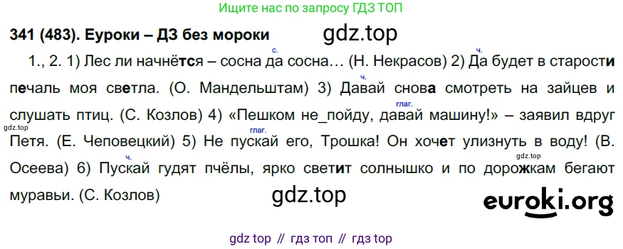 Русский язык, 7 класс Учебник, авторы: Рыбченкова Лидия Макаровна, Александрова Ольга Макаровна, Загоровская Ольга Владимировна, Нарушевич Андрей Георгиевич, Вакурова Ольга Фёдоровна, Григорьев Андрей Владимирович, Кузина Анна Николаевна, издательство Просвещение, Москва, 2019, коричневого цвета, Часть 2, страница 102, номер 483, Решение 2