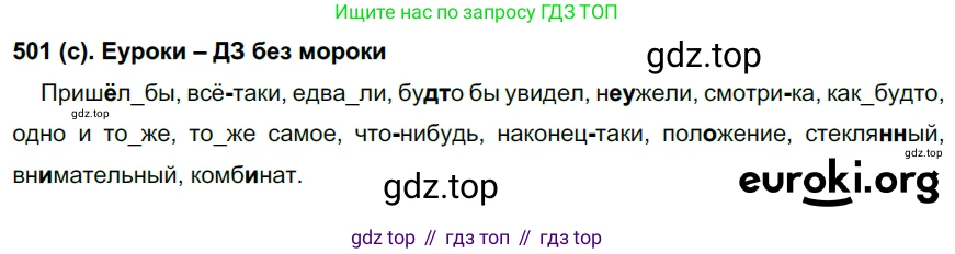 Русский язык, 7 класс Учебник, авторы: Рыбченкова Лидия Макаровна, Александрова Ольга Макаровна, Загоровская Ольга Владимировна, Нарушевич Андрей Георгиевич, Вакурова Ольга Фёдоровна, Григорьев Андрей Владимирович, Кузина Анна Николаевна, издательство Просвещение, Москва, 2019, коричневого цвета, Часть 2, страница 110, номер 501, Решение 2