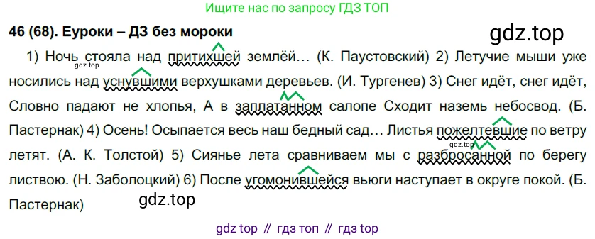 Русский язык, 7 класс Учебник, авторы: Рыбченкова Лидия Макаровна, Александрова Ольга Макаровна, Загоровская Ольга Владимировна, Нарушевич Андрей Георгиевич, Вакурова Ольга Фёдоровна, Григорьев Андрей Владимирович, Кузина Анна Николаевна, издательство Просвещение, Москва, 2019, коричневого цвета, Часть 1, страница 39, номер 68, Решение 2
