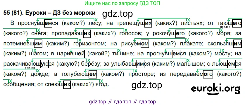 Русский язык, 7 класс Учебник, авторы: Рыбченкова Лидия Макаровна, Александрова Ольга Макаровна, Загоровская Ольга Владимировна, Нарушевич Андрей Георгиевич, Вакурова Ольга Фёдоровна, Григорьев Андрей Владимирович, Кузина Анна Николаевна, издательство Просвещение, Москва, 2019, коричневого цвета, Часть 1, страница 46, номер 81, Решение 2