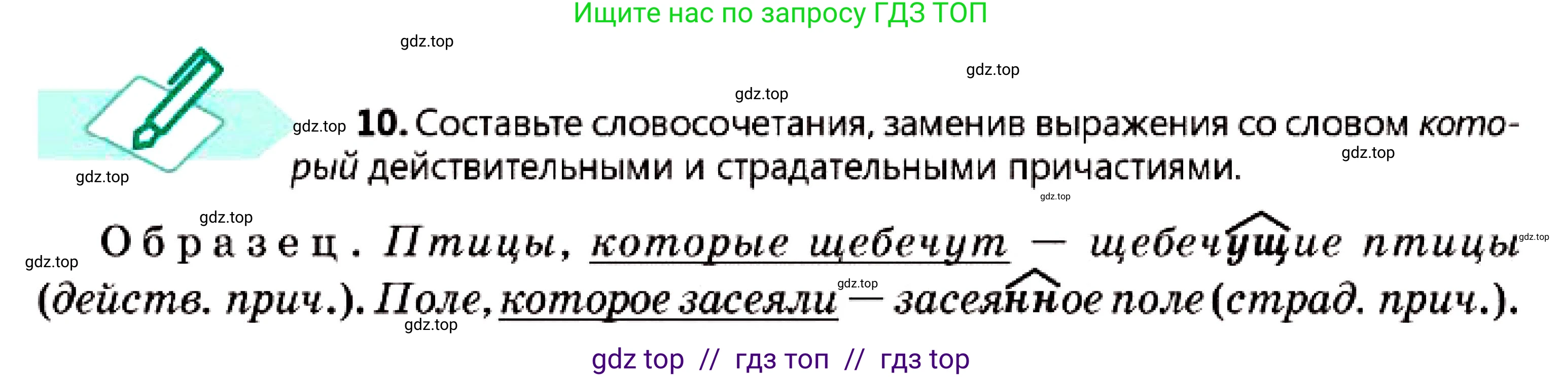 Русский язык, 7 класс Учебник, авторы: Сабитова Зинаида Какбаевна, Скляренко Ксения Сергеевна, Дюсенова Динара Сагимжановна, Жанкидирова Гульжан Токтарбековна, издательство Мектеп, Алматы, 2025, страница 9, номер 10, Условие