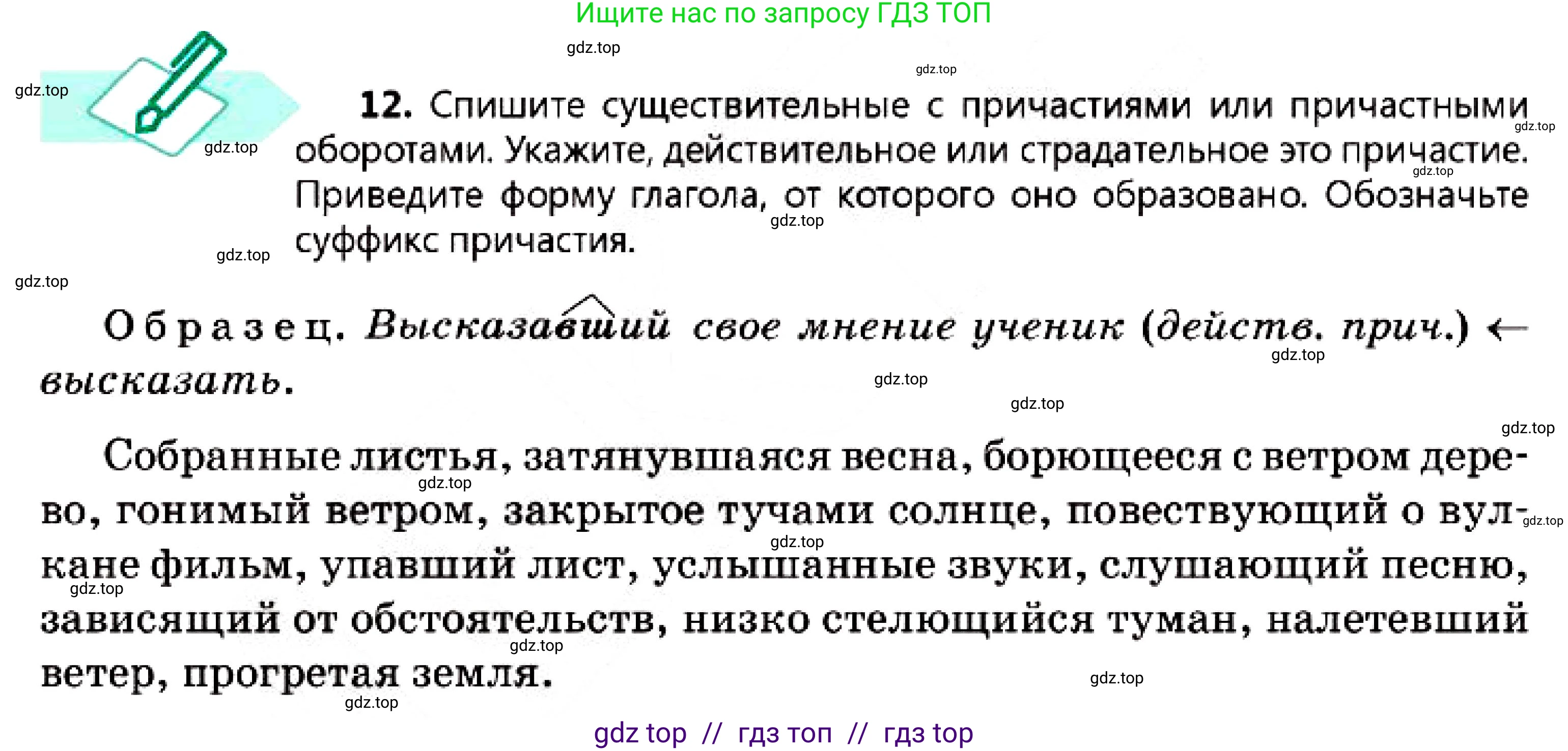 Русский язык, 7 класс Учебник, авторы: Сабитова Зинаида Какбаевна, Скляренко Ксения Сергеевна, Дюсенова Динара Сагимжановна, Жанкидирова Гульжан Токтарбековна, издательство Мектеп, Алматы, 2025, страница 10, номер 12, Условие
