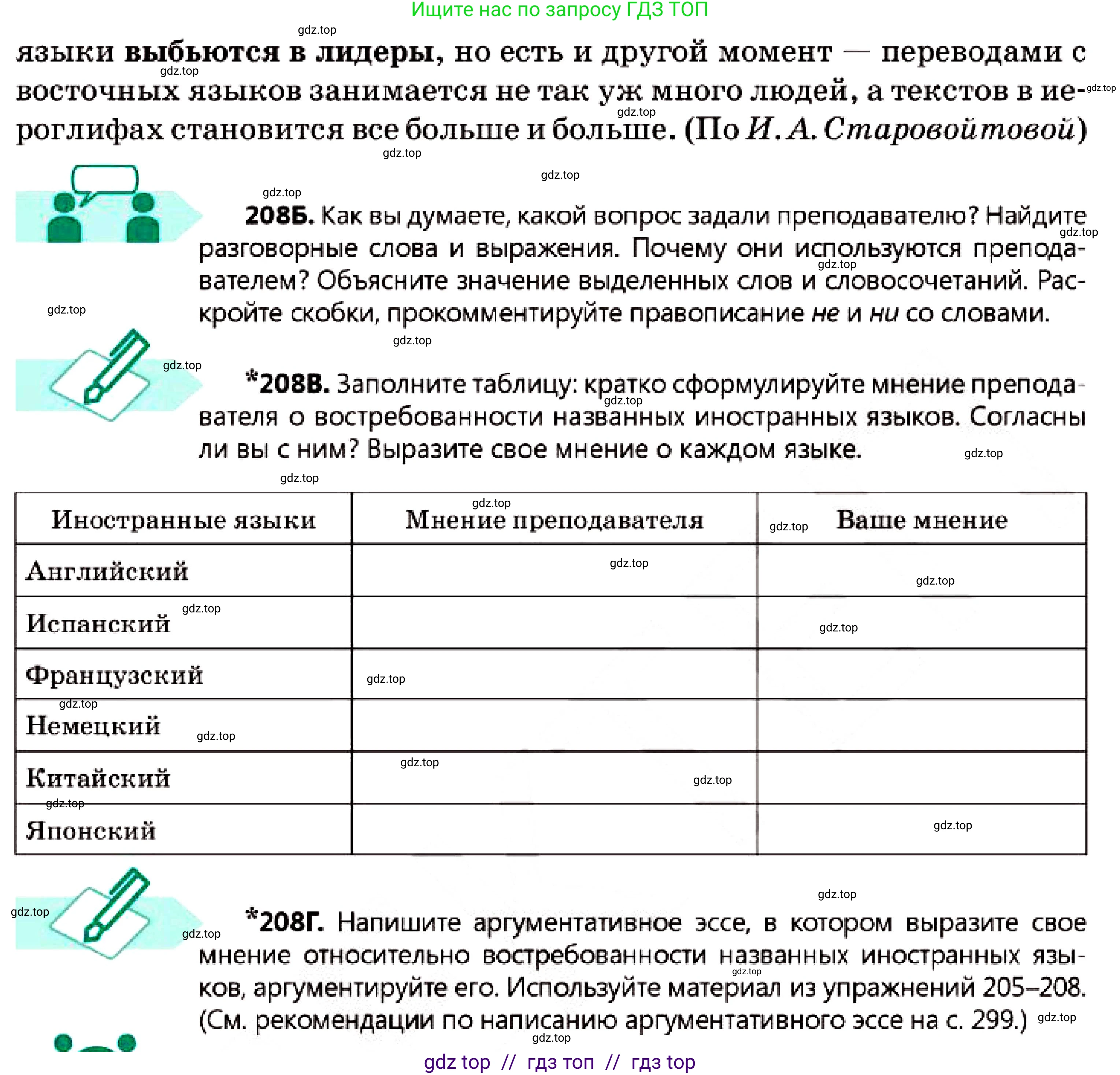 Русский язык, 7 класс Учебник, авторы: Сабитова Зинаида Какбаевна, Скляренко Ксения Сергеевна, Дюсенова Динара Сагимжановна, Жанкидирова Гульжан Токтарбековна, издательство Мектеп, Алматы, 2025, страница 114, номер 208, Условие (продолжение 2)