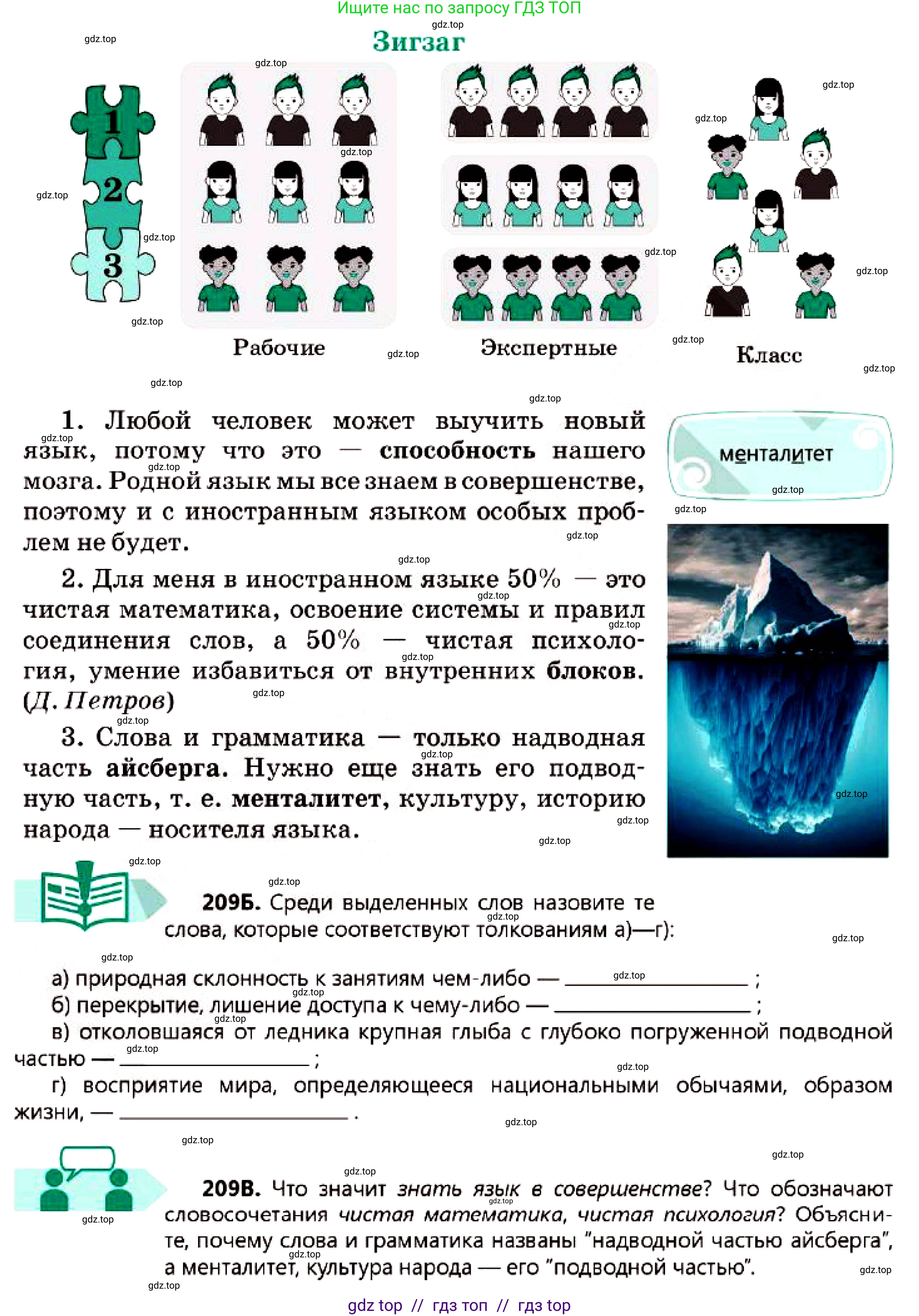 Русский язык, 7 класс Учебник, авторы: Сабитова Зинаида Какбаевна, Скляренко Ксения Сергеевна, Дюсенова Динара Сагимжановна, Жанкидирова Гульжан Токтарбековна, издательство Мектеп, Алматы, 2025, страница 115, номер 209, Условие (продолжение 2)