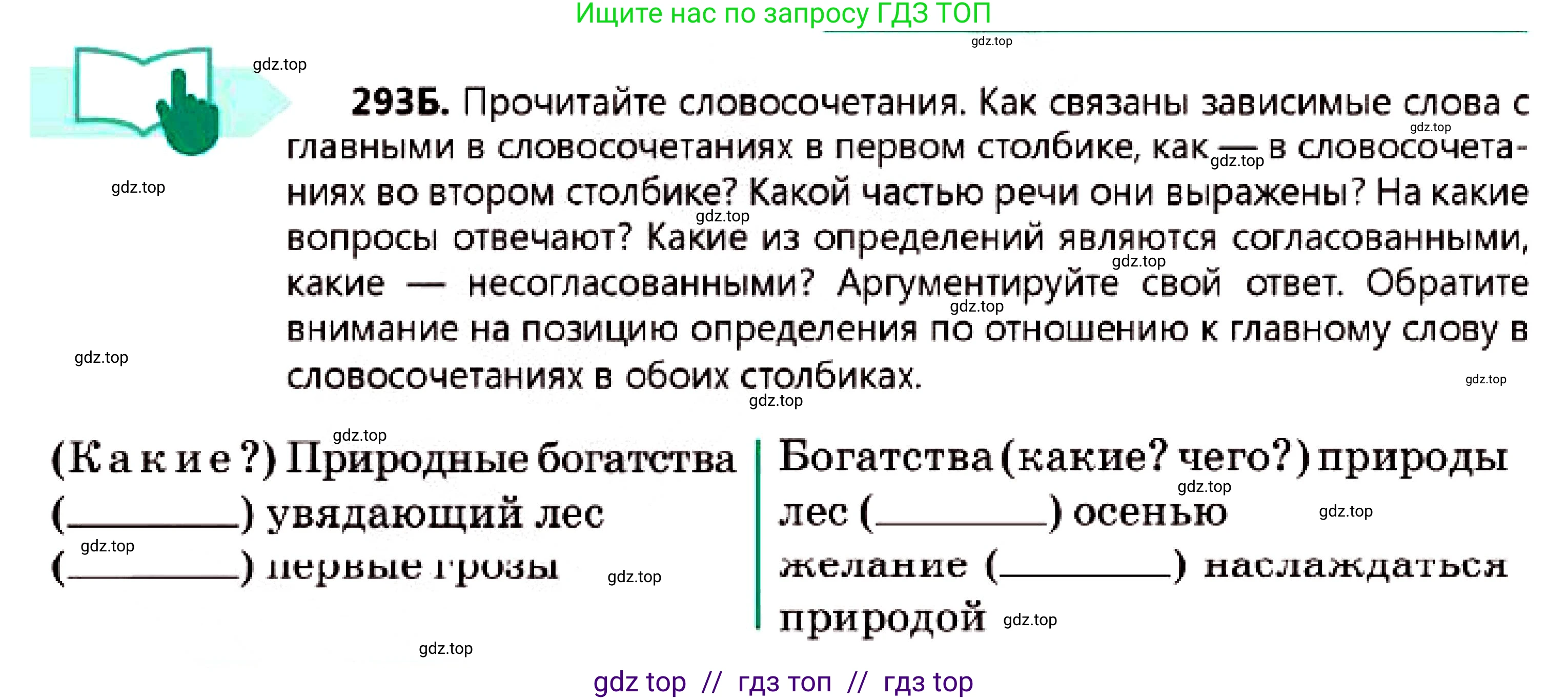Русский язык, 7 класс Учебник, авторы: Сабитова Зинаида Какбаевна, Скляренко Ксения Сергеевна, Дюсенова Динара Сагимжановна, Жанкидирова Гульжан Токтарбековна, издательство Мектеп, Алматы, 2025, страница 161, номер 293, Условие (продолжение 2)