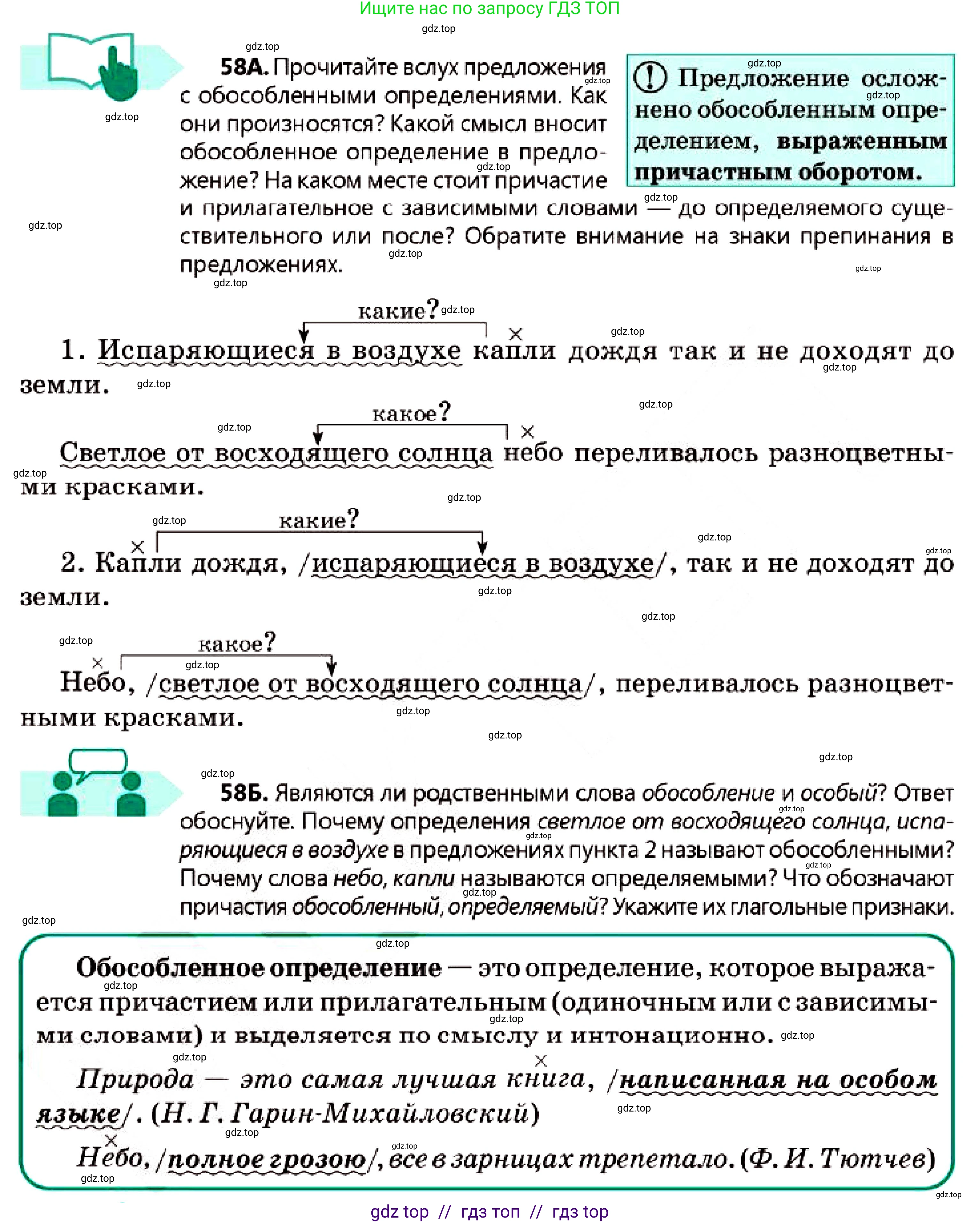 Русский язык, 7 класс Учебник, авторы: Сабитова Зинаида Какбаевна, Скляренко Ксения Сергеевна, Дюсенова Динара Сагимжановна, Жанкидирова Гульжан Токтарбековна, издательство Мектеп, Алматы, 2025, страница 34, номер 58, Условие