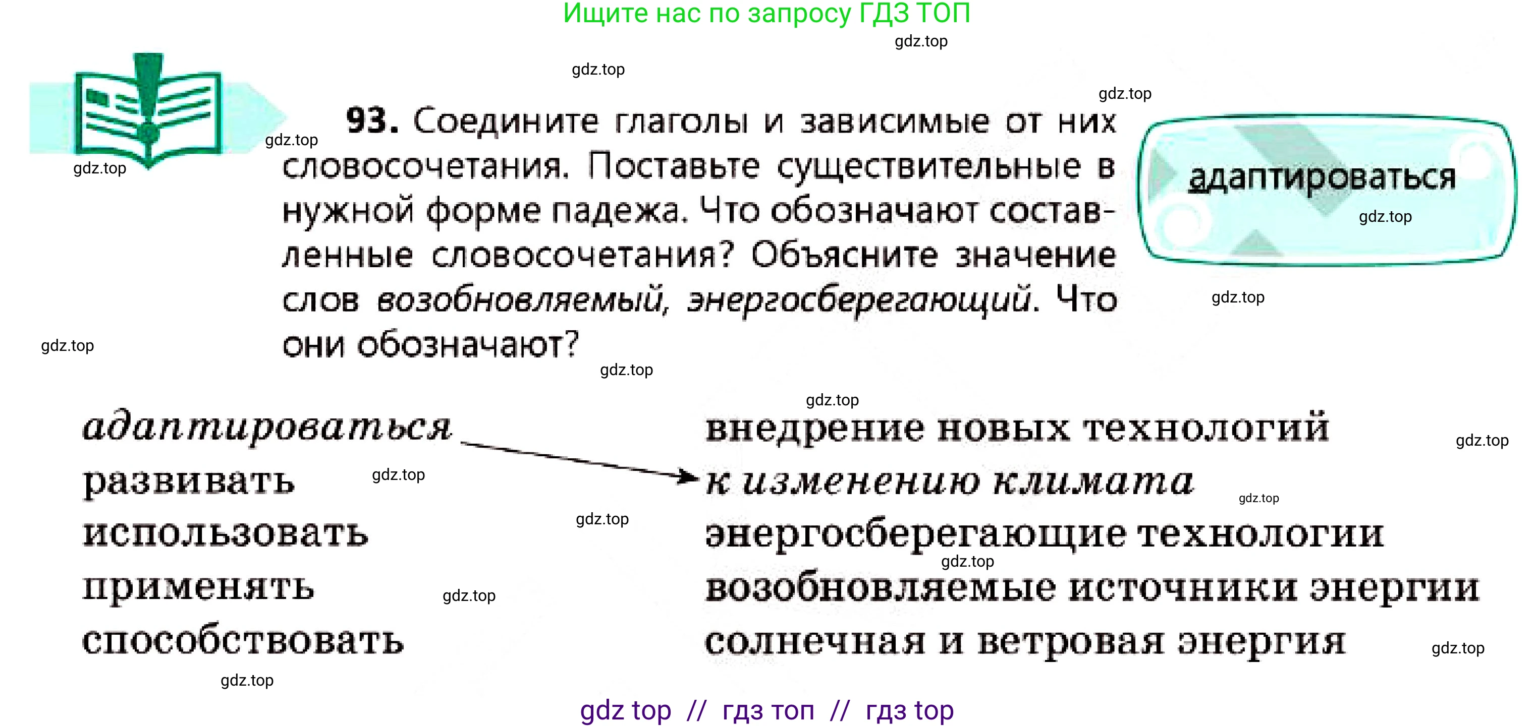Русский язык, 7 класс Учебник, авторы: Сабитова Зинаида Какбаевна, Скляренко Ксения Сергеевна, Дюсенова Динара Сагимжановна, Жанкидирова Гульжан Токтарбековна, издательство Мектеп, Алматы, 2025, страница 53, номер 93, Условие