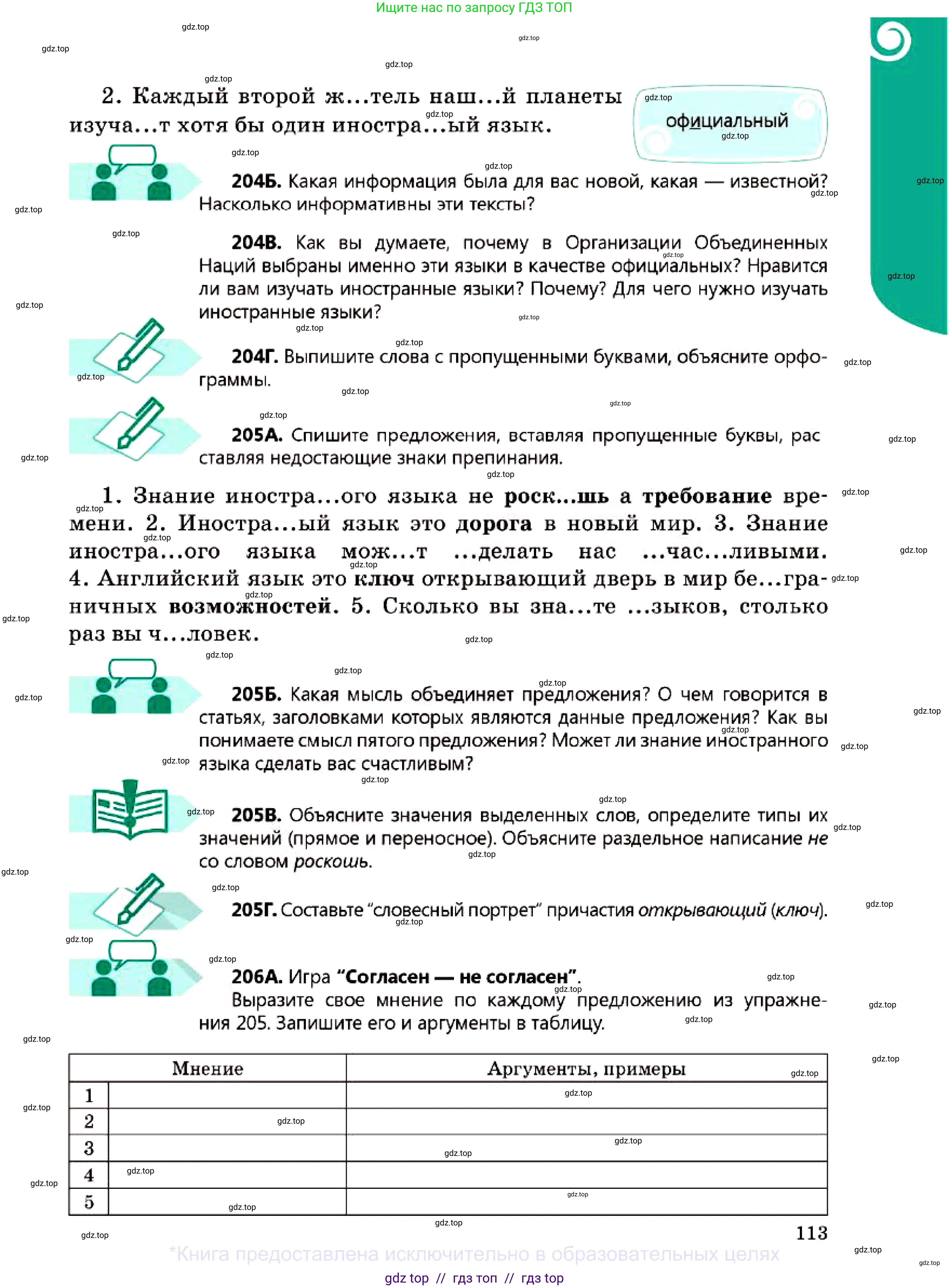 Русский язык, 7 класс Учебник, авторы: Сабитова Зинаида Какбаевна, Скляренко Ксения Сергеевна, Дюсенова Динара Сагимжановна, Жанкидирова Гульжан Токтарбековна, издательство Мектеп, Алматы, 2025, страница 113