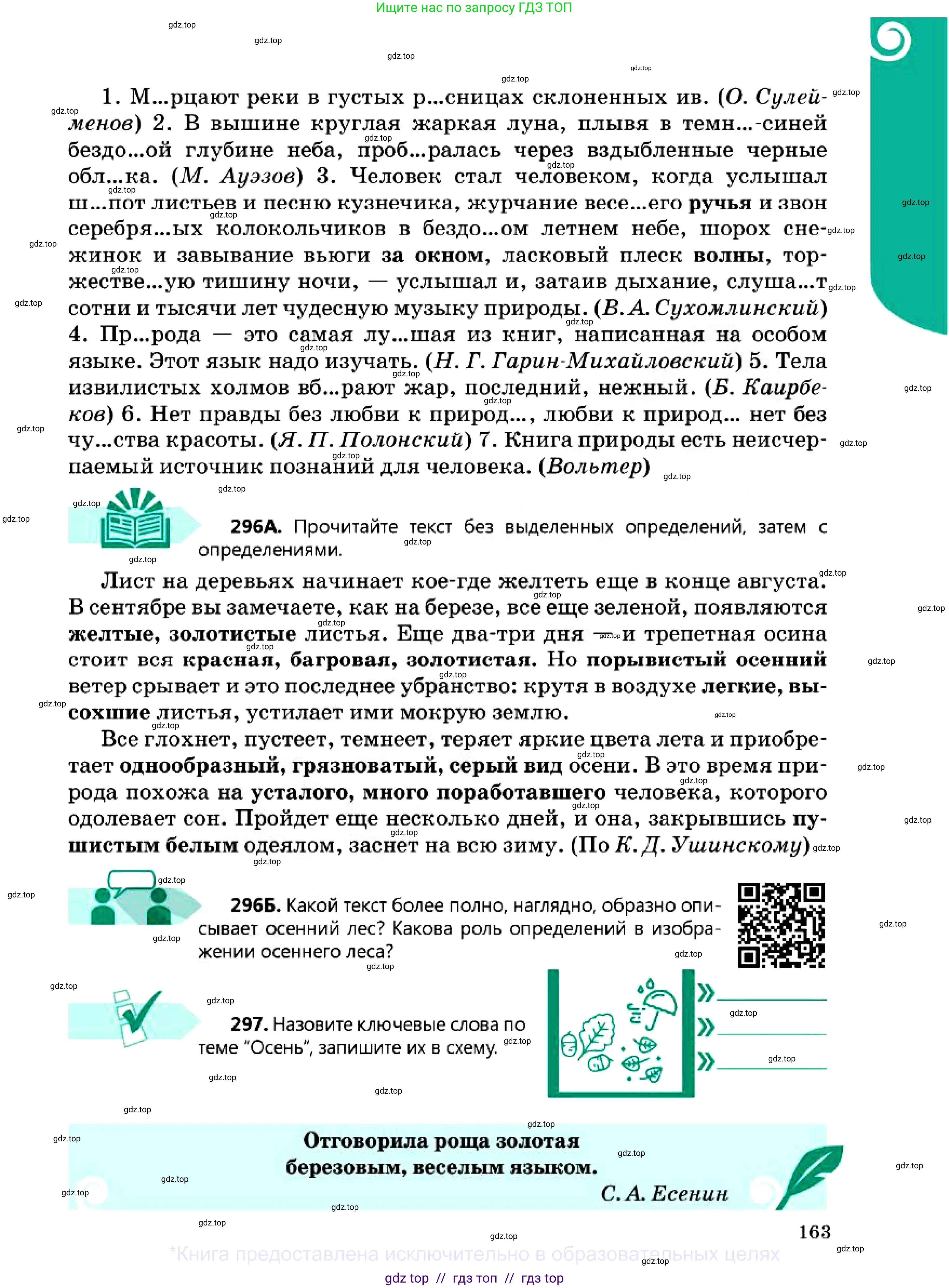 Русский язык, 7 класс Учебник, авторы: Сабитова Зинаида Какбаевна, Скляренко Ксения Сергеевна, Дюсенова Динара Сагимжановна, Жанкидирова Гульжан Токтарбековна, издательство Мектеп, Алматы, 2025, страница 163