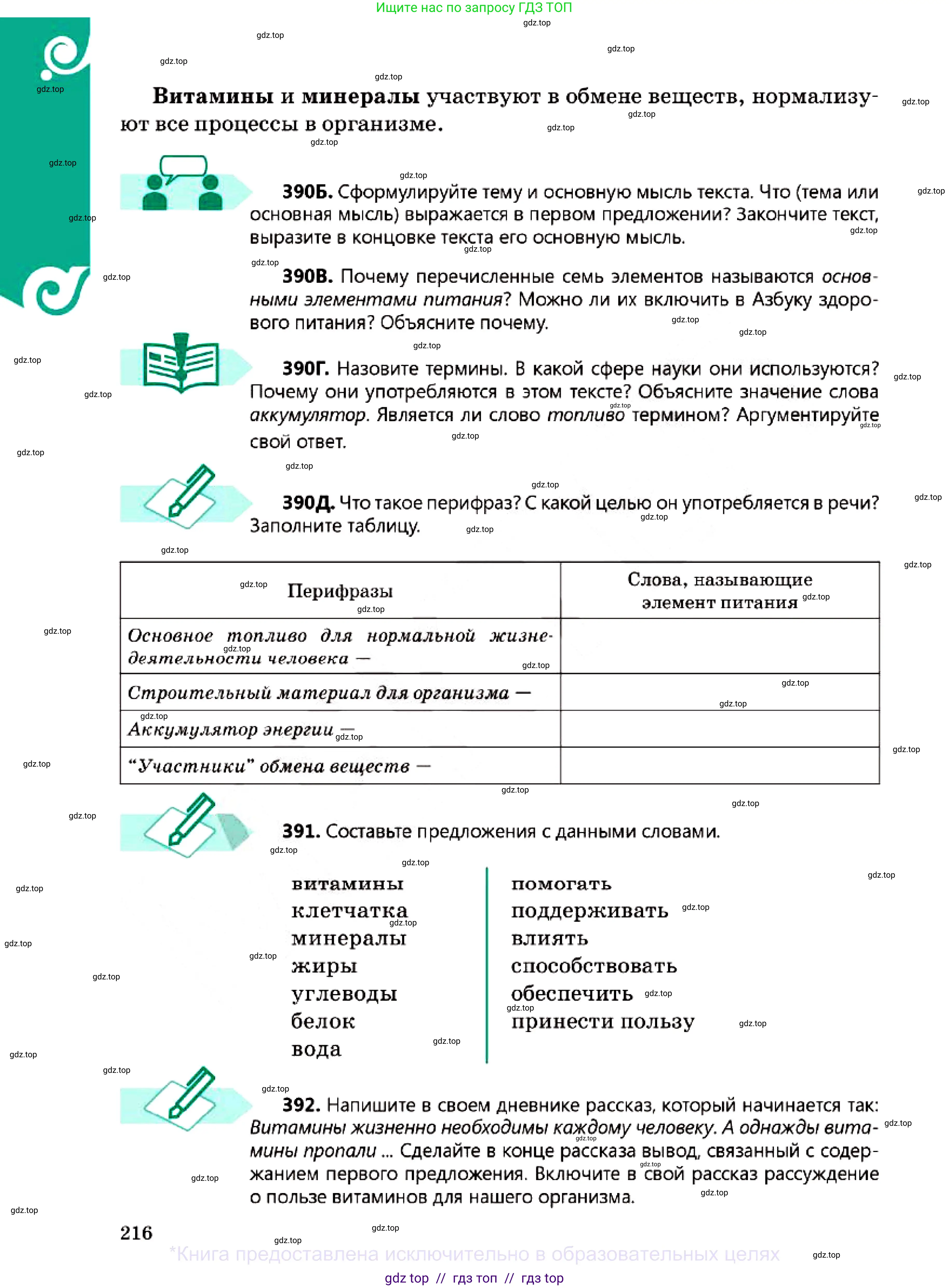 Русский язык, 7 класс Учебник, авторы: Сабитова Зинаида Какбаевна, Скляренко Ксения Сергеевна, Дюсенова Динара Сагимжановна, Жанкидирова Гульжан Токтарбековна, издательство Мектеп, Алматы, 2025, страница 216