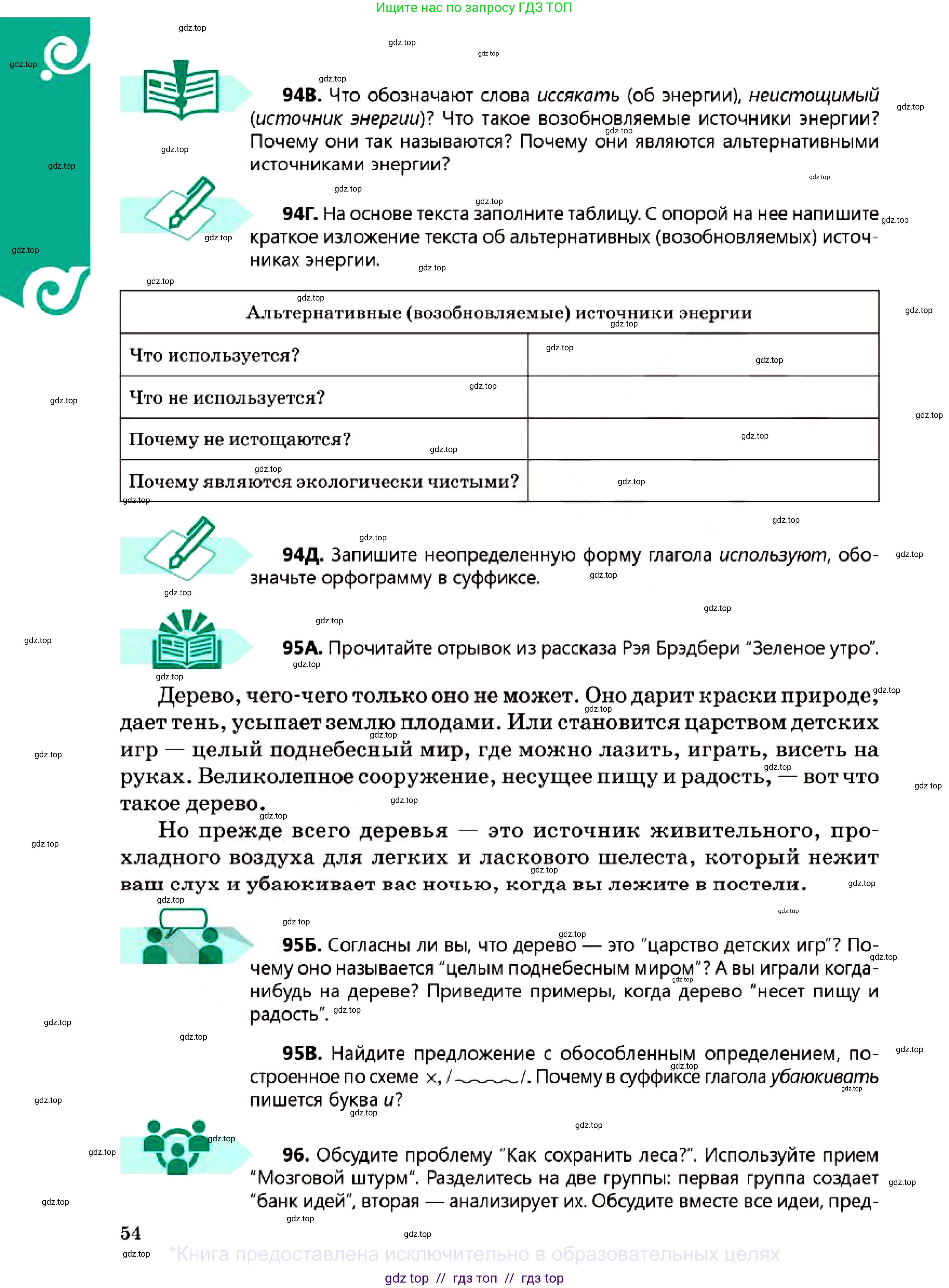 Русский язык, 7 класс Учебник, авторы: Сабитова Зинаида Какбаевна, Скляренко Ксения Сергеевна, Дюсенова Динара Сагимжановна, Жанкидирова Гульжан Токтарбековна, издательство Мектеп, Алматы, 2025, страница 54