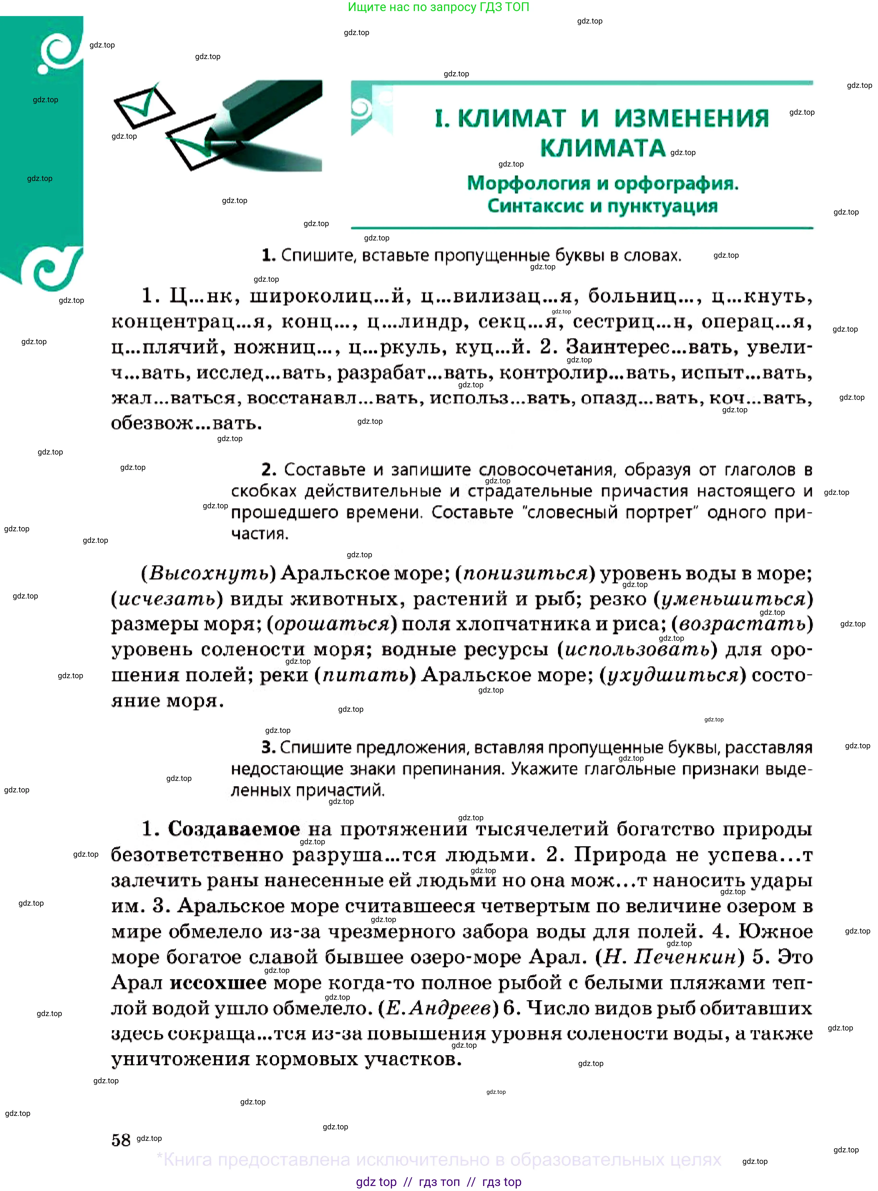 Русский язык, 7 класс Учебник, авторы: Сабитова Зинаида Какбаевна, Скляренко Ксения Сергеевна, Дюсенова Динара Сагимжановна, Жанкидирова Гульжан Токтарбековна, издательство Мектеп, Алматы, 2025, страница 58