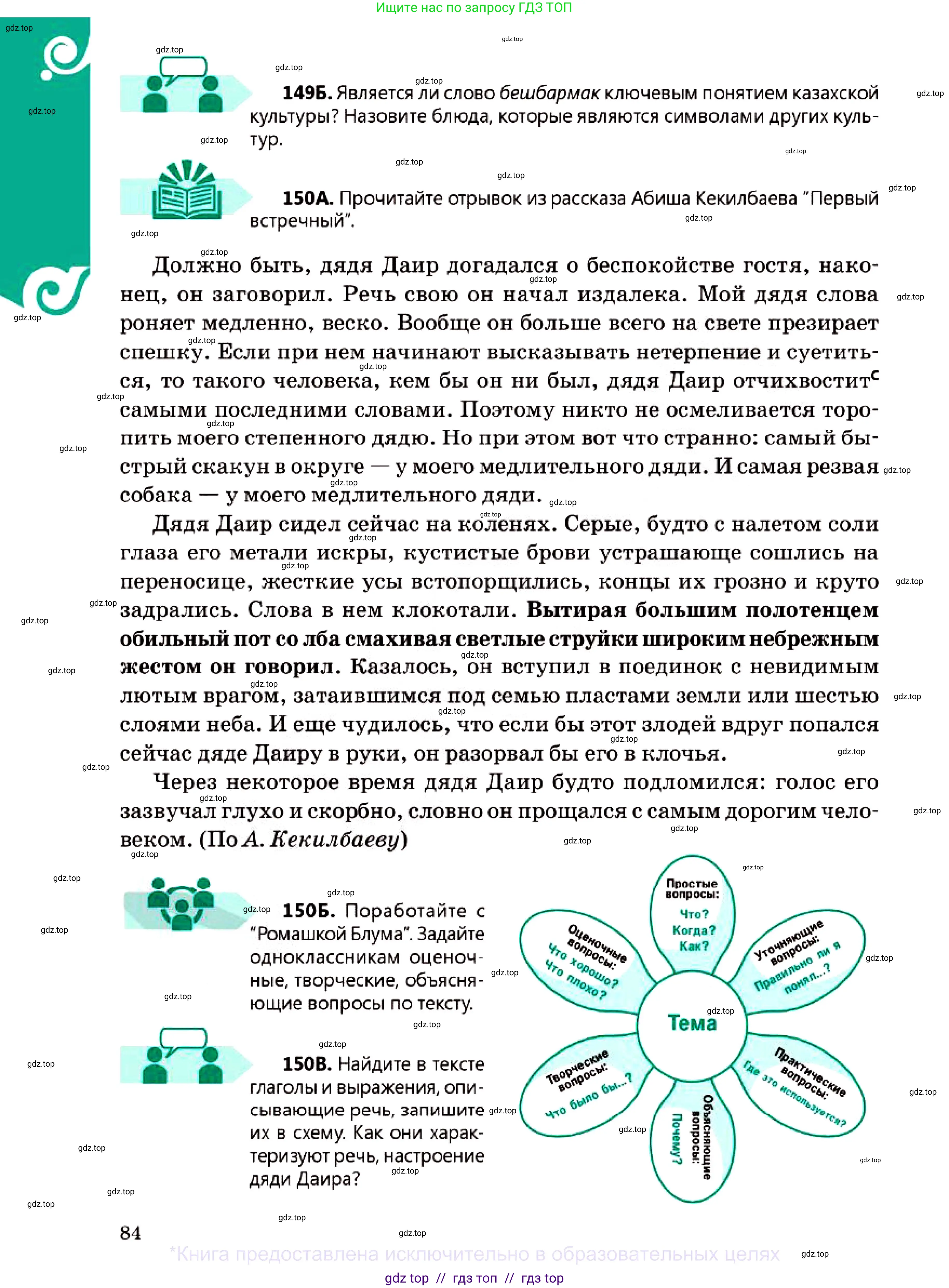 Русский язык, 7 класс Учебник, авторы: Сабитова Зинаида Какбаевна, Скляренко Ксения Сергеевна, Дюсенова Динара Сагимжановна, Жанкидирова Гульжан Токтарбековна, издательство Мектеп, Алматы, 2025, страница 84